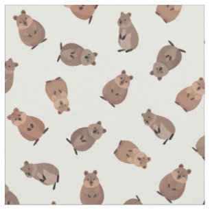 Illustrierte Quokkas auf Weiß Stoff