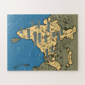 Illustrierte Reisekarte für Indien Puzzle (Horizontal)