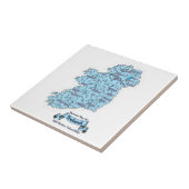 Illustrierte Reisekarte Irlands Fliese (Seite)