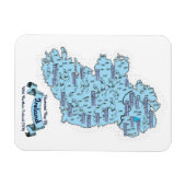 Illustrierte Reisekarte Irlands Magnet (Horizontal)