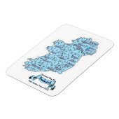 Illustrierte Reisekarte Irlands Magnet (Linke Seite)