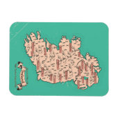Illustrierte Reisekarte Irlands Magnet (Horizontal)