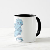 Illustrierte Reisekarte Irlands Tasse (VorderseiteRechts)
