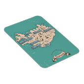 Illustrierte Reisekarte Island Magnet (Rechte Seite)