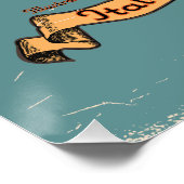 Illustrierte Reisekarte Italiens Poster (Ecke)