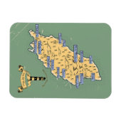 Illustrierte Reisekarte Magnet (Horizontal)