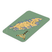 Illustrierte Reisekarte Magnet (Linke Seite)