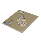 Illustrierte Reisekarte Malta Fliese (Seite)