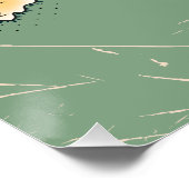 Illustrierte Reisekarte Poster (Ecke)