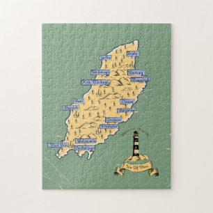 Illustrierte Reisekarte Puzzle