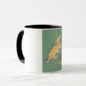 Illustrierte Reisekarte Tasse (Vorderseite Links)