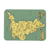 Illustrierte Reisekarte von England Magnet (Horizontal)