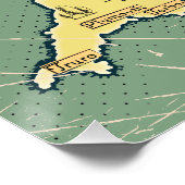 Illustrierte Reisekarte von England Poster (Ecke)