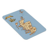 Illustrierte Reisekarte von Schottland Magnet (Rechte Seite)