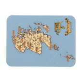 Illustrierte Reisekarte von Schottland Magnet (Horizontal)