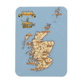 Illustrierte Reisekarte von Schottland Magnet (Vertikal)