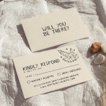 Illustrierte Retro-handgeschriebene Quirky-Hochzei