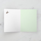 Illustrierte rosa, gelbe Gartenkarte Dankeskarte (Innenseite)