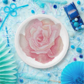 Illustrierte Rosa Rose Pappteller (Party)