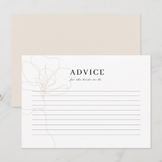 Illustrierte Rose Begleitkarte (Vorne/Hinten)