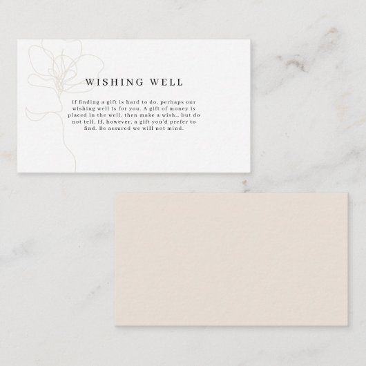 Illustrierte Rose, die gut verpackt werden möchte Begleitkarte (Vorne/Hinten)