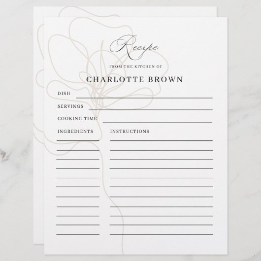 Illustrierte Rose Name Referenzkarte (Vorne/Hinten)