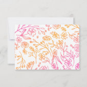 Illustrierte RSVP-Karte mit weißem Rahmen RSVP Karte (Rückseite)