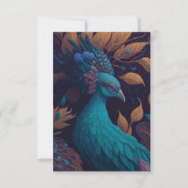 Illustrierte RSVP-Karten von Peacock Arabian RSVP Karte (Rückseite)