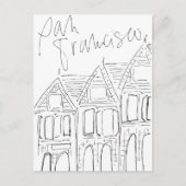 Illustrierte San Francisco Black and White Postcar Postkarte (Vorderseite)