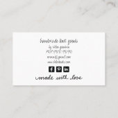 Illustrierte Schafgarne Visitenkarte (Rückseite)