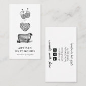 Illustrierte Schafgarne Visitenkarte (Vorne/Hinten)