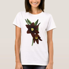 Illustrierte Schokolade Lily Blume T-Shirt