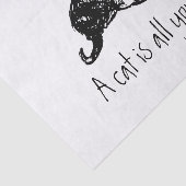 Illustrierte schwarze Katzen Eine Katze ist alles, Seidenpapier (Ausschnitt)