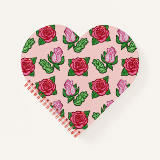 Illustrierte Sequin-Rose Notizblock