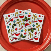 Illustrierte Skizzen von Hand mit bunten Handzeich Serviette