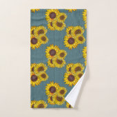 Illustrierte Sommersonnenblumen Badhandtuch Set (Handtuch)