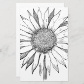 Illustrierte Sonnenblume Briefpapier (Vorne/Hinten)