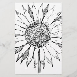 Illustrierte Sonnenblume Briefpapier