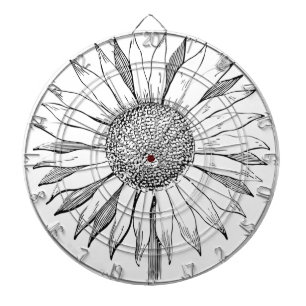 Illustrierte Sonnenblume Dartscheibe