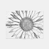 Illustrierte Sonnenblume Fleecedecke (Vorderseite (Horizontal))