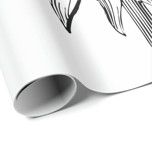 Illustrierte Sonnenblume Geschenkpapier (Rolleneckpunkt)