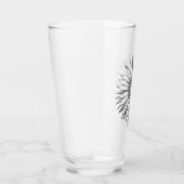 Illustrierte Sonnenblume Glas (Rechts)