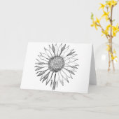 Illustrierte Sonnenblume Karte (Gelbe Blume)