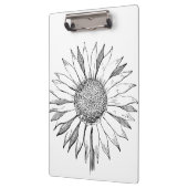 Illustrierte Sonnenblume Klemmbrett (Links)