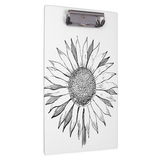 Illustrierte Sonnenblume Klemmbrett (Rechts)