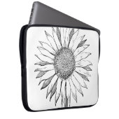 Illustrierte Sonnenblume Laptopschutzhülle (Vorne Rechts)