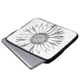 Illustrierte Sonnenblume Laptopschutzhülle (Vorne Knopf)