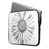 Illustrierte Sonnenblume Laptopschutzhülle (Vorderseite Links)