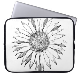 Illustrierte Sonnenblume Laptopschutzhülle