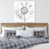 Illustrierte Sonnenblume Leinwanddruck (Insitu (Schlafzimmer))